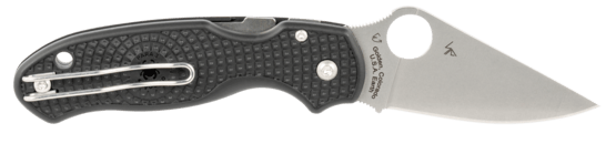 Spyderco Para 3 Lightweight 3" Folding Knife - Plain Edge - FRN Black